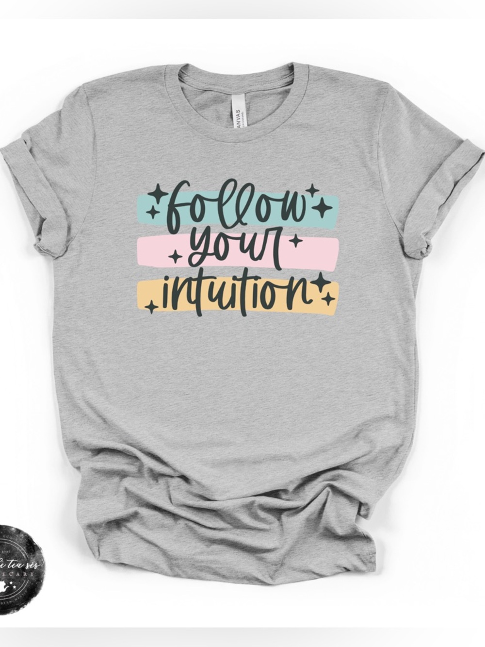 NWT Follow Your Intuition Short Sleeve Tee - Gray